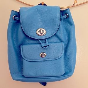 Coach Mini Backpack Bucket Light Blue Pebble Leather PERFECT CONDITION💙💙💙